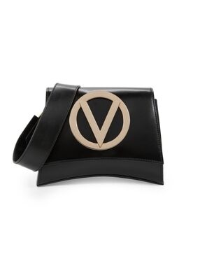 Valentino by Mario Valentino Women's Honey Leather Black/gold Shoulder Bag